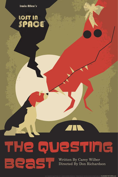 Laminated Lost In Space The Questing Beast by Juan Ortiz Episode 46 of 83 Art Print Poster Dry Erase Sign 24x36