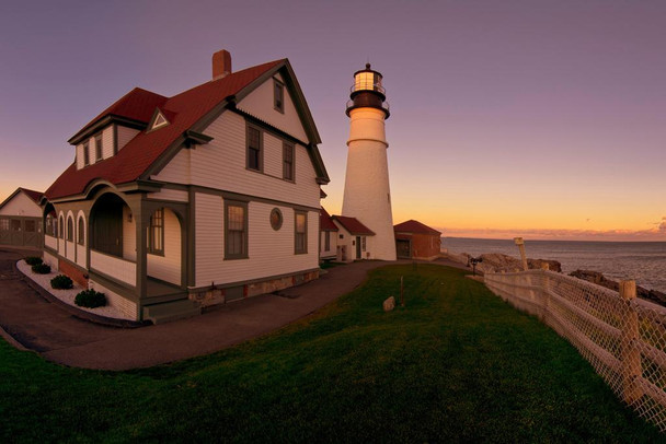 Laminated Portland Head Lighthouse Cape Elizabeth Photo Photograph Poster Dry Erase Sign 36x24