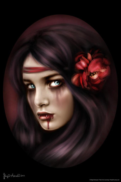 Laminated Vampire by Brigid Ashwood Art Print Poster Dry Erase Wall Art 24x36