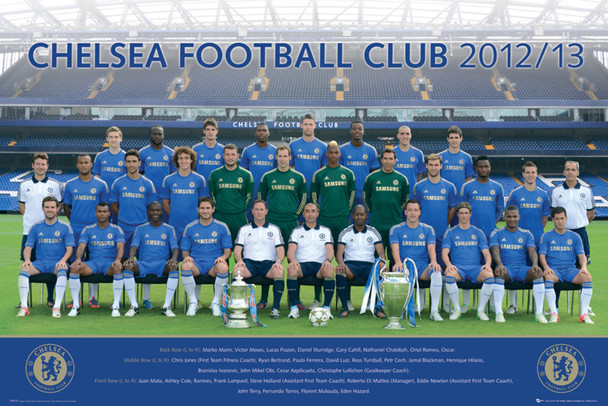 Chelsea FC Team Photo 2012 2013 Soccer Football Sports Cool Wall Decor Art Print Poster 36x24