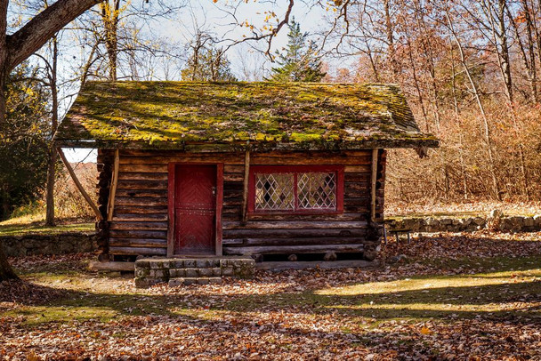 Laminated Log Cabin Ringwood State Park New Jersey Photo Art Print Cool Wall Art Poster Dry Erase Wall Art 36x24