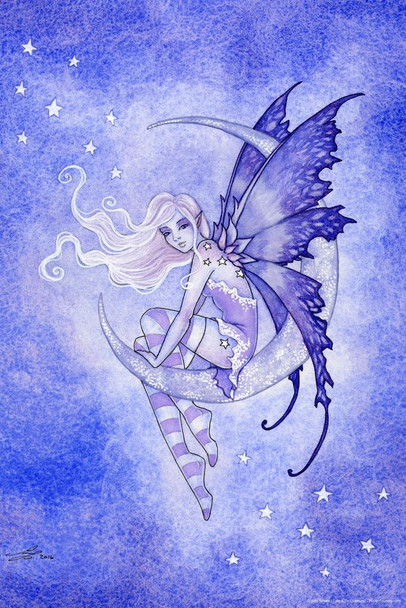 Laminated Moon Fae by Amy Brown Art Print Cool Wall Art Poster Dry Erase Sign 24x36