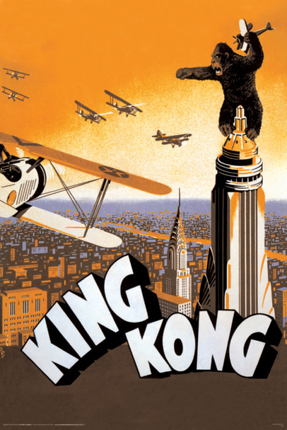 King Kong Airplane Movie Poster 24x36 inch