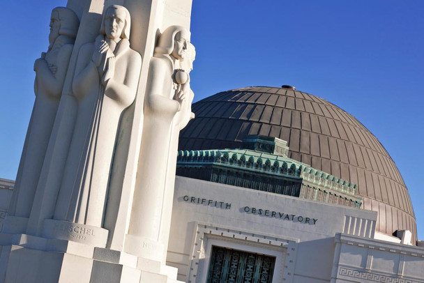 Laminated Griffith Park Observatory Astronomers Monument Photo Art Print Poster Dry Erase Sign 36x24