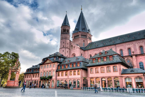 Laminated St Martins Cathedral Mainz Germany Photo Art Print Poster Dry Erase Wall Art 36x24