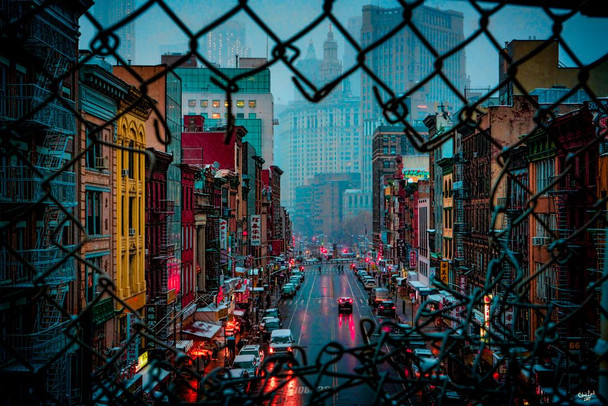 Laminated Chinatown Weather by Chris Lord Photo Art Print Poster Dry Erase Wall Art 36x24