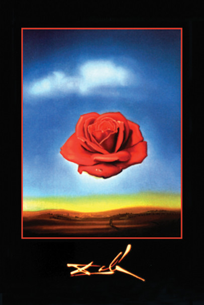 Salvador Dali Meditative Rose Cool Wall Decor Art Print Poster 24x36