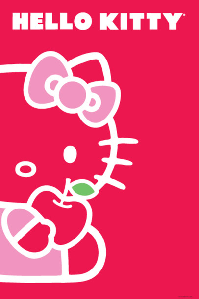 Hello Kitty Apple Red Cool Wall Decor Art Print Poster 24x36