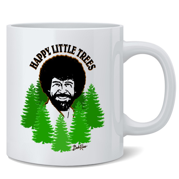 Bob Ross Happy Trees Drawing Coffee Mug 12oz
