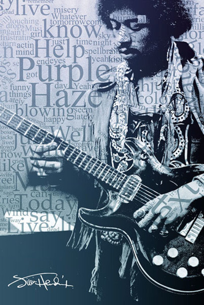 Jimi Hendrix Lover Man Music Poster 24x36