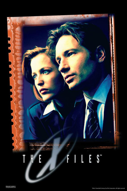 Laminated X Files Agents Film Fox Mulder Dana Scully TV Show Series Science Fiction SciFi Poster Dry Erase Sign 24x36