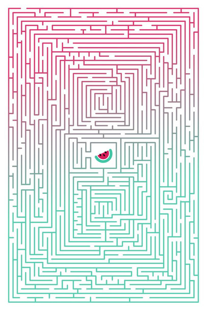Ultimate Watermelon Maze Poster For Kids or Adults Family Activity Creative Fun Children Cute Social Distancing Indoor Game Cool Huge Large Giant Poster Art 36x54