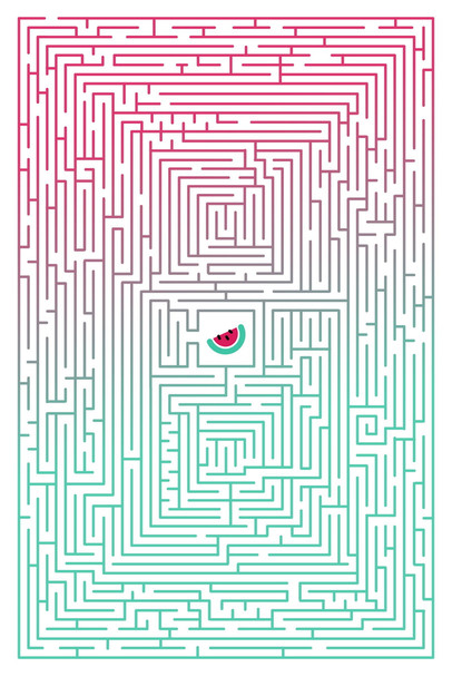 Ultimate Watermelon Maze Poster For Kids or Adults Family Activity Creative Fun Children Cute Social Distancing Indoor Game Cool Wall Decor Art Print Poster 12x18