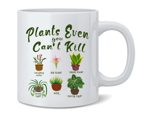 Plants Even You Cant Kill Succulents Funny Ceramic Coffee Mug Tea Cup Fun Novelty Gift 12 oz