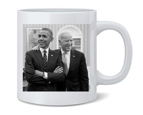 President Barack Obama Joe Biden Photo Oval Office Mug 12oz