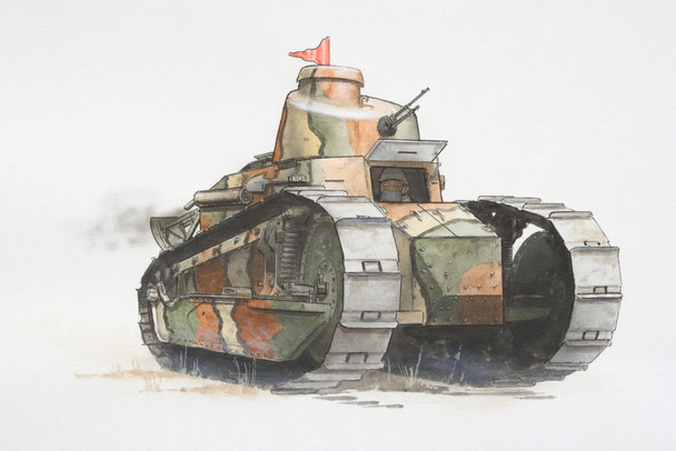 Renault FT17 French Army Tank Cool Wall Art Print Poster 18x12