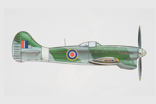 Hawker Tempest Mark V British Fighter Aircraft Cool Wall Decor Art Print Poster 18x12