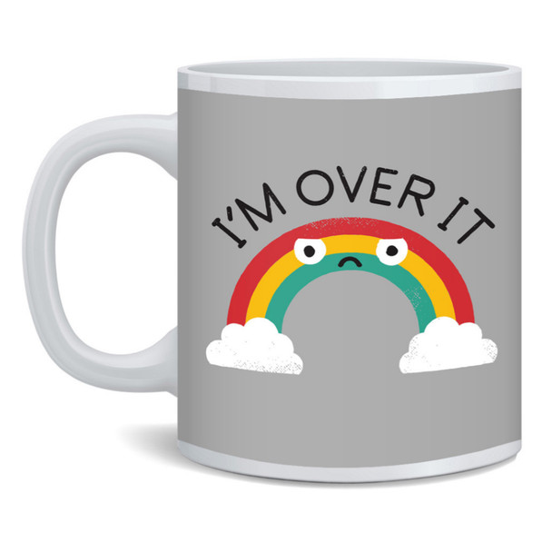 Im Over Rainbow David Olenick Cartoon Retro Coffee Mug 12oz