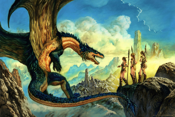 Alianza Dragon by Ciruelo Artist Painting Fantasy Cool Wall Art Print Poster 12x18