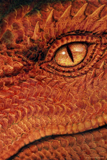 Laminated Dragon Giant Eye Close Up Red Scales by Ciruelo Fantasy Painting Gustavo Cabral Poster Dry Erase Wall Art 12x18