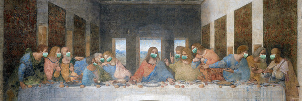 Last Supper Masks Funny Poster