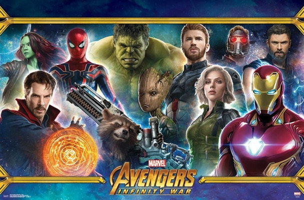 Avengers Infinity War Team Movie Cool Wall Decor Art Print Poster 34x22