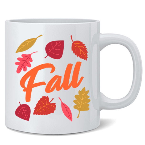 Fall Leaves Cute Autumn Ceramic Coffee Mug Tea Cup Fun Novelty Gift 12 oz