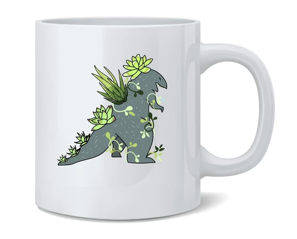 Plantzilla Succulent Kaiju Funny Monster Plants Mug 12oz