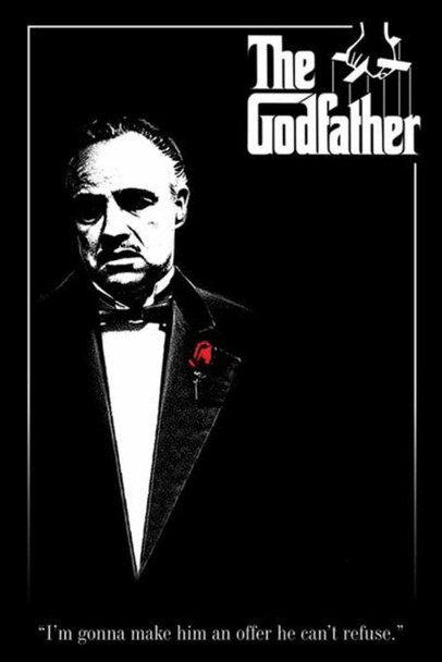 The Godfather Red Rose Movie Quote Cool Wall Decor Art Print Poster 24x36