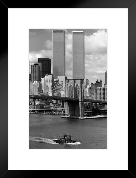 World Trade Center New York City 1976 Photo Art Print Matted Framed Wall Art 20x26 inch