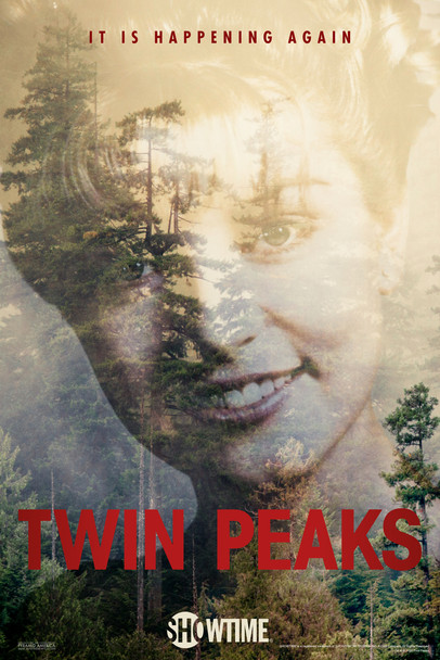 Twin Peaks The Return It Is Happening Again Laura Palmer Key Art David Lynch TV Show Series Merchandise Showtime Cool Wall Decor Art Print Poster 12x18