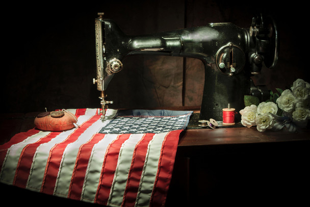 The Hands That Built America Sewing State Flag Education Patriotic Posters American Flag Poster of Flags for Wall Decor Flags Poster US Cool Wall Decor Art Print Poster 18x12