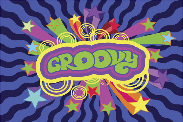 Groovy Style Retro 1970s Expression Cool Wall Decor Art Print Poster 18x12