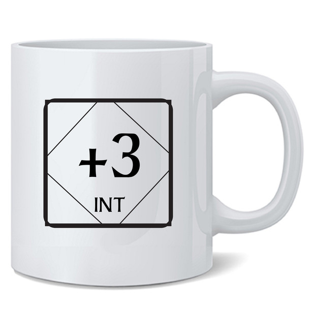 Plus 3 Initiative RPG Role Playing Game Gamer Funny Geeky Double Sided Ceramic Coffee Mug Tea Cup Fun Novelty Gift 12 oz