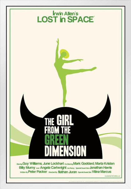 Lost In Space The Girl From Green Dimension by Juan Ortiz Episode 45 of 83 White Wood Framed Poster 14x20