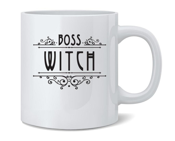 Boss Witch Funny Cute Feminist Ceramic Coffee Mug Tea Cup Fun Novelty Gift 12 oz
