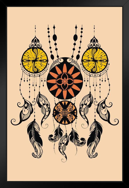Colorful Dream Catchers Art Print Stand or Hang Wood Frame Display Poster Print 9x13