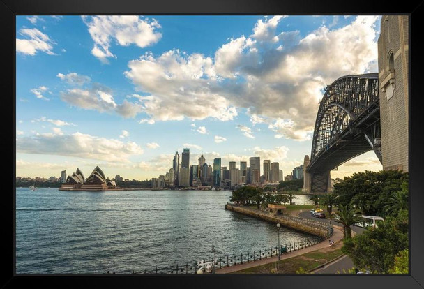 View of Sydney Skyline with Sydney Opera House from Kirribilli Photo Photograph Art Print Stand or Hang Wood Frame Display Poster Print 13x9