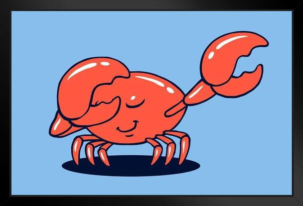 Dabbing Crab Funny Art Print Stand or Hang Wood Frame Display Poster Print 9x13