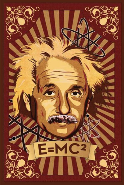 Albert Einstein EMC2 Energy Equation Science Cool Wall Decor Art Print Poster 24x36