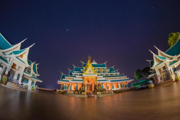 Wat Pa Phu Kon Temple Udon Thani Thailand Photo Print Stretched Canvas Wall Art 24x16 inch