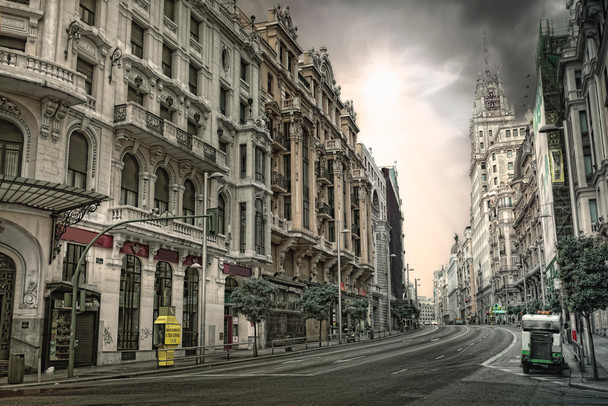 Empty Street in Madrid Spain Photo Photograph Cool Wall Decor Art Print Poster 18x12