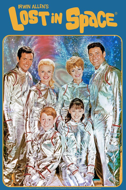 Lost In Space Cast In Spacesuits TV Show Stretched Canvas Wall Art 16x24 inch