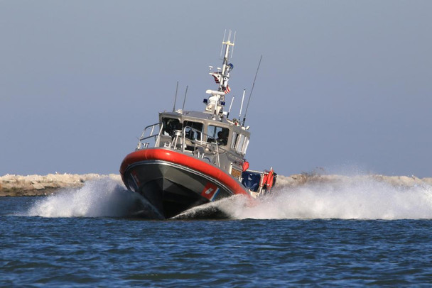 United States Coast Guard Patrol Boat Cleveland Ohio Photo Photograph Stretched Canvas Art Wall Decor 24x16