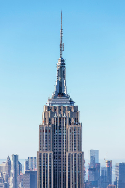 Iconic Building Manhattan New York City NYC Top Tower Antenna Closeup Photo Cool Wall Art Print Poster 12x18