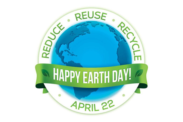 Happy Earth Day April 22 Reduce Reuse Recycle Sign Poster Environmental Eco Global Health Stretched Canvas Art Wall Decor 16x24