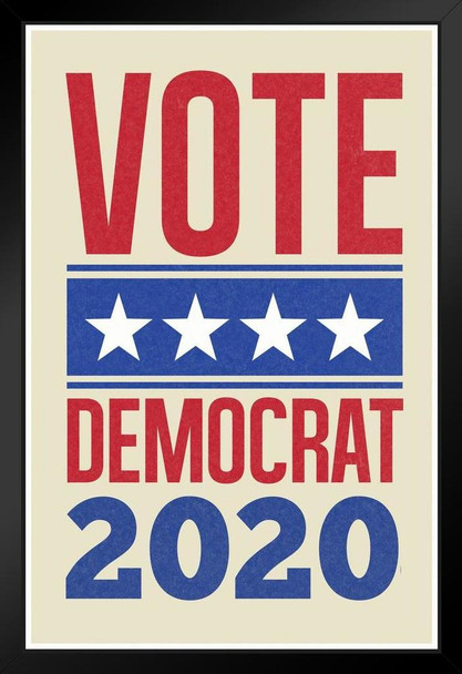 Vote Democrat 2018 Retro Art Print Stand or Hang Wood Frame Display Poster Print 9x13