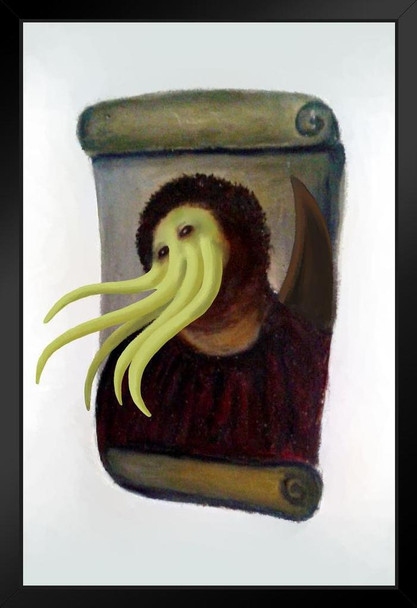 Ecce Cthulhu Painting Funny Art Print Stand or Hang Wood Frame Display Poster Print 9x13