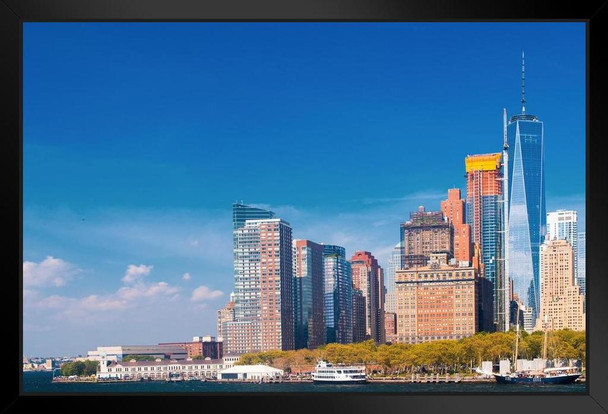 World Trade Center Battery Park Lower Manhattan New York City NYC Photo Photograph Art Print Stand or Hang Wood Frame Display Poster Print 13x9