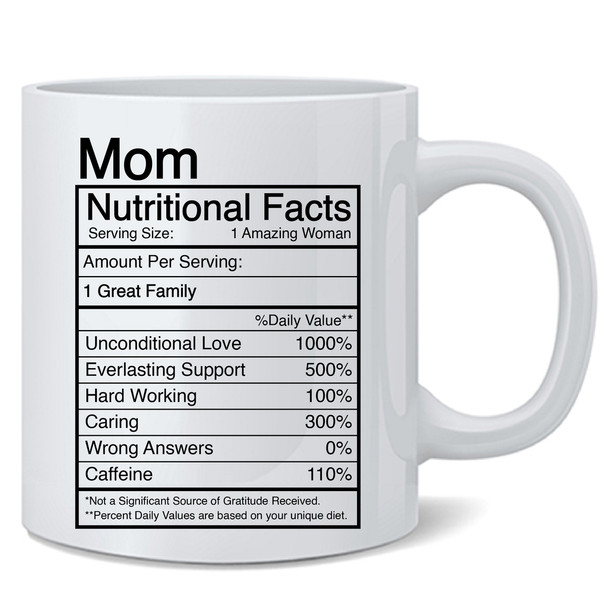 Mom Nutritional Facts Family Love Mothers Day Mug 12oz